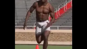 Horny Jogger Flexes His Massive Erect Cock While Dripping In Sweat – 18+