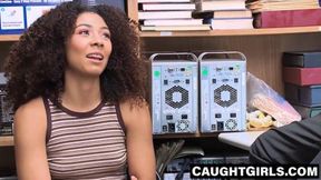 Ebony thief takes rough rear pounding from cop