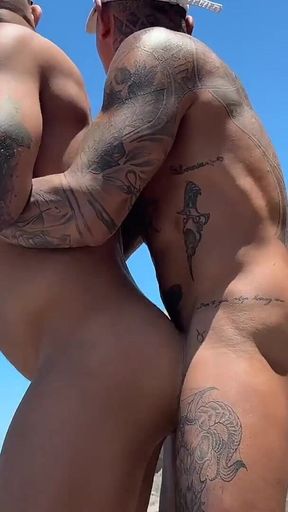 2 Big Dick Latinos Fuck on Beach Hardcore Bareback Hayden Gotti Rio Grande