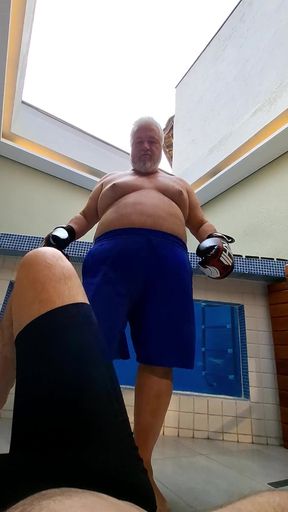 POV Stepdaddy Boss Boxer Training Session