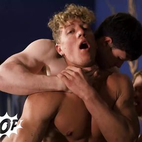 College Students Felix Fox &amp; Kyle Connors Seduce Their New Roommate Finn Harding For A Bareback Threesome - TWINKPOP