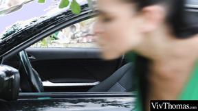 ”Voluptuous lesbian picks up hot hitch hiker & fucks her”