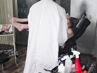 Medical check-up turns VERY sexual! This Doctor uses very unusual equipment!