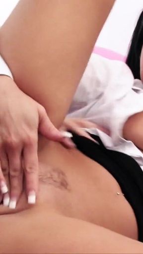Sexy Pigtails Porn Babe Lolly Badcock Role Plays a Naughty College Girl Addicted to Massive White Cocks