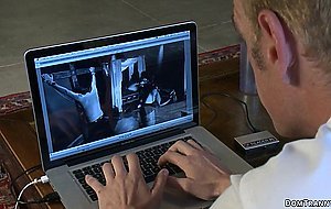 Cop is fucked in threesome with TS