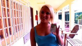 Blonde College Babe Riding a Sucking Cock