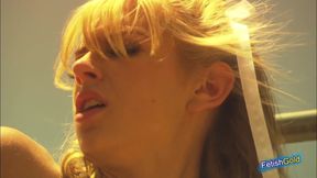 Sexy blonde with big boobs gets her pussy destroyed by muscular guy outdoor at the ranch