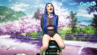 Thiếu niên Hinata Hyuga Cosplayer cho sâu thổi kèn trên webcam