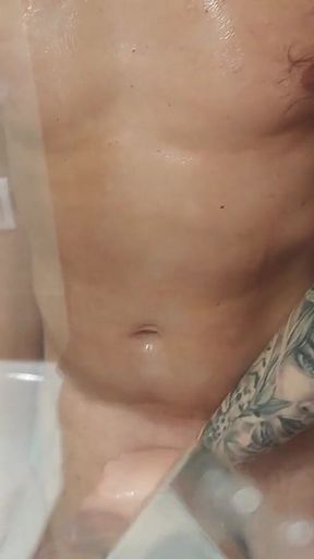 Femdom. Stepmommy Removes the Cage From Her Stepson's Penis, Lets Him Pee and Washes Him in the Shower