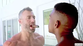 Hairy Ebony Bodybuilder Likes Hard Ramming
