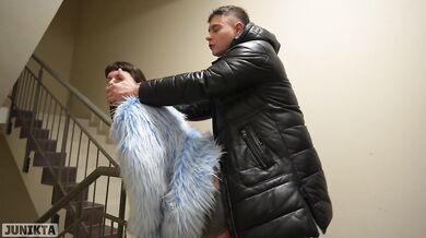 IT SEEMS THAT SOMEONE WAS SPYING ON US WHILE WE WERE FUCKING IN THE ENTRANCE, SO WE CONTINUED AT HOM