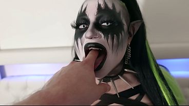 Assfucking a Goth Girl From Finland. Anal Goddess Nova The Nerd