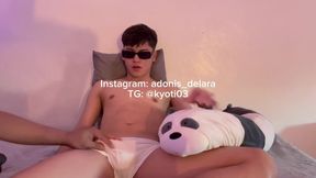 Fingered Keanu Twink EXPLODES Cum While Edged Handjob Destroyed