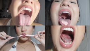 I swallow the gum and open my HUGE mouth so you can see for yourself