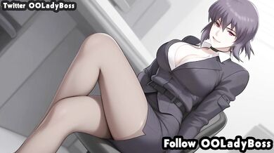 Motoko Kusanagi blow job for her boss hentai anime from Ghost in the Shell by ooladyboss