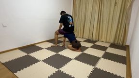 Ponyplay and shoulder ride on ponygirl for today‘s slave training #AS034