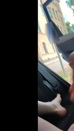 Risky Flashing for Strangers Almost Caught and Cumshot