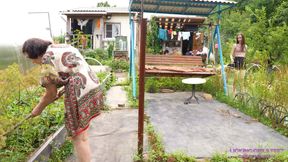 ISABELE and RAISA - Help my beloved step-grandmother in the garden!