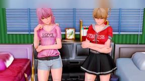 Threesome with an elf and a robot. 3D porn cartoon sex