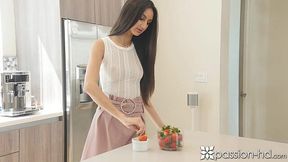 Delicious pussy flavored strawberry and whipped cream