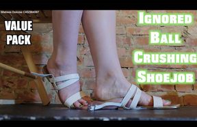 My Sandal = Your Fleshlight: Ignored Ball Crushing Shoejob in my Sweaty Sandals & In shoe Cumshot **VALUE PACK - all versions in 1 video**