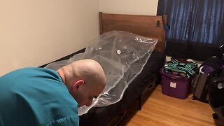 Bondage breath control: feb 2023 in slvrbrboy1s blue pvc coveralls & my hiviz pvc raincoat movie