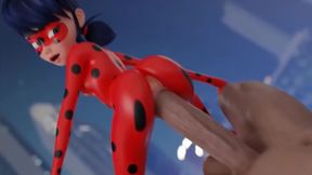 Lady Bug loves big cock and butt pound in hardcore anime