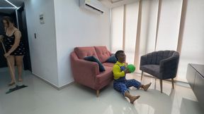 My naughty little stepbrother won&#039;t let me clean the house, and as a pretext he ends up fucking me hard with his deceptive big penis.