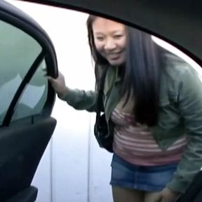 Very Cute Asian Slut Has Unbelievable Car Sex with Super Lucky Guy