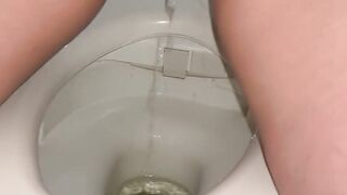 Everyday pissing into the toilet
