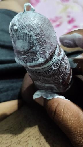 My cock head rub with menthol colgate