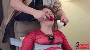 Bailey Taped, Gagged, Drooling and Helpless (MP4 Format)