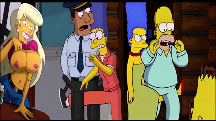 ballbusting MARGE SIMPSON rough kick in the balls to poor Homer