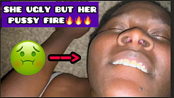 Ugly ebony girl's big booty gets pounded in doggystyle
