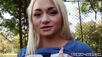 Blonde Czech girl Alive Bell facialed for some cash