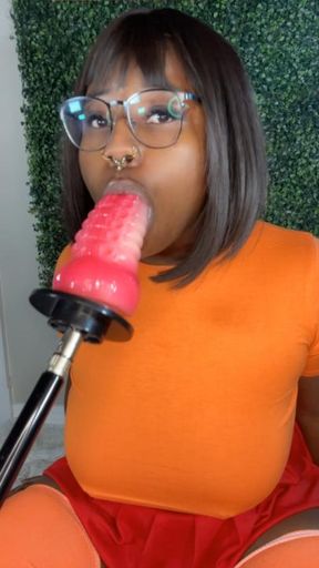 Velma Tasting A Monster Cock