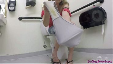 Peeing in Toilets &amp_ Masturbating in Pantyhose