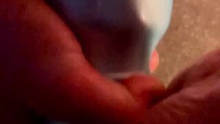 Masturbating with a fleshlight and ejaculating