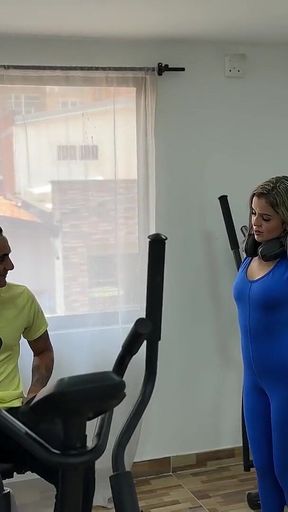 New Girl at Gym Gets Fucked by a Friend