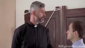 Hot Priest Takes Altar Boys Tight Ass Raw — Steamy Gay Confession Scene 18+