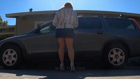 Bouncing, Begging & Pleading While Cranking the Volvo in Nylons & Clear Pumps