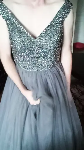 Cumming in a girl&#039;s willingly given prom dress