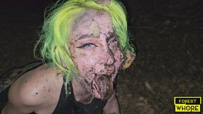 Wild and rough walk (enema, humiliation, piss, prolapse, dirt)