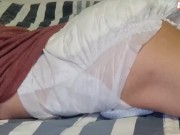 ABDL Diaper Boy Jerking Off His Big Cock In A Diaper