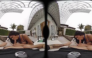 VRB Trans: Big Tits Brazilian Soccer Player T-Girl Yara Ventura Cums on Your Body | VR Porn