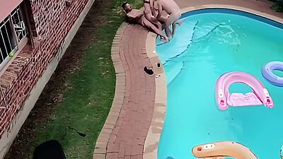 Flying around with my drone and the neighbours had an orgy in the swimming pool