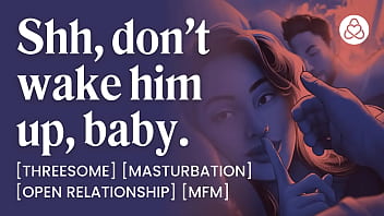 Fucking my husband in the same bed as his best friend ends in a threesome [audio porn for women]