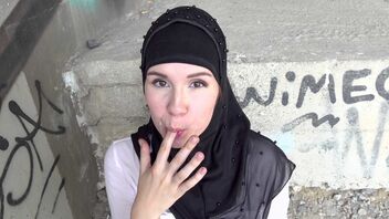 Izzy Dark in Outdoor quickie with muslim wife