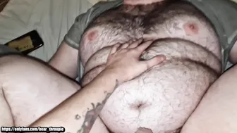 Hairy chub bear gets barebacked by twink until creampie