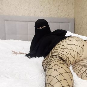 Arab wife in pantyhose without panties masturbates to a friend Yes, look at me, honey.